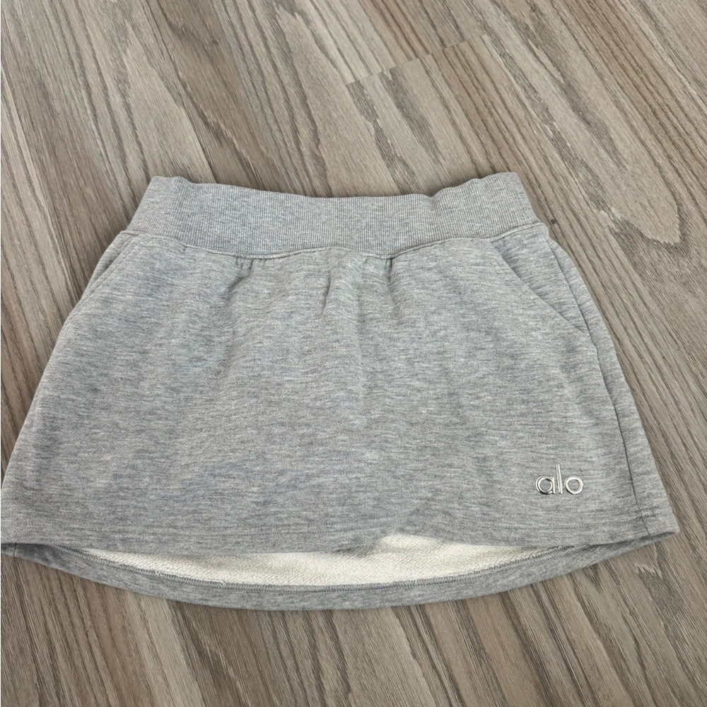 ALO Yoga Heather Gray Mini Skirt